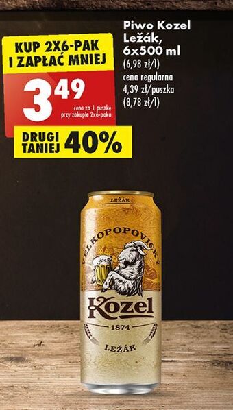Biedronka Piwo kozel lezak oferta