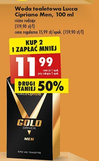 Biedronka Woda toaletowa lucca cipriano gold driver oferta
