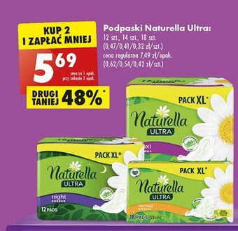 Biedronka Podpaski night naturella ultra oferta