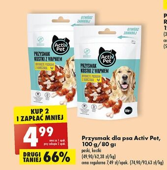 Biedronka Kostki dla psa z wapnem drobiowe activ pet oferta