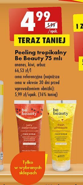 Biedronka Peeling kiwi be beauty care oferta