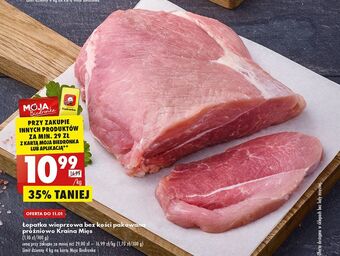 Biedronka Łopatka wieprzowa bez kości pakowana próżniowo kraina mięs oferta