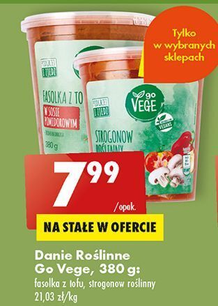 Biedronka Fasolka z tofu govege oferta