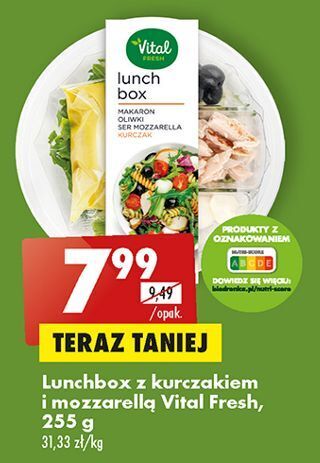 Biedronka Lunchbox z mozzarellą i kurczakiem vital fresh oferta