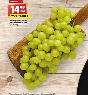 Biedronka Winogrona jasne oferta