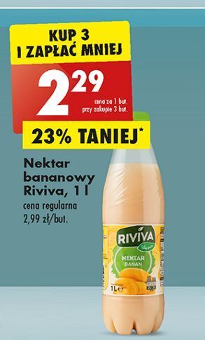 Biedronka Nektar bananowy riviva oferta