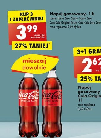 Biedronka Napój pomarańczowy fanta zero oferta