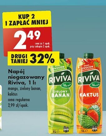 Biedronka Napój zielony banan riviva oferta