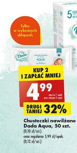 Biedronka Chusteczki nawilżane aqua dada oferta