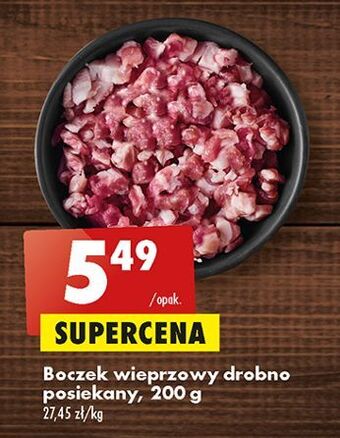 Biedronka Boczek wieprzowy drobno posiekany oferta