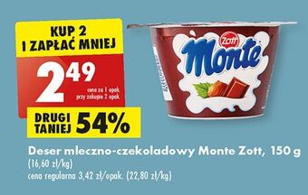 Biedronka Deser mleczno-czekoladowy z orzechami zott monte oferta