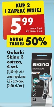 Biedronka Maszynka do golenia skino 3 oferta