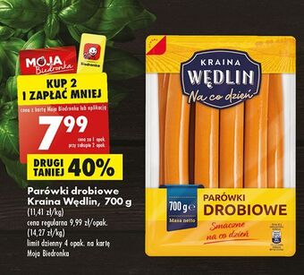 Biedronka Parówki drobiowe kraina wędlin oferta