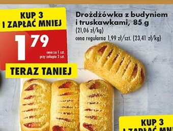 Biedronka Drożdżówka z budyniem i truskawkami oferta