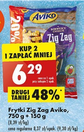 Biedronka Frytki karbowane aviko zig zag oferta