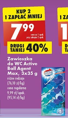 Biedronka Zawieszka niebieska agent max active ball oferta