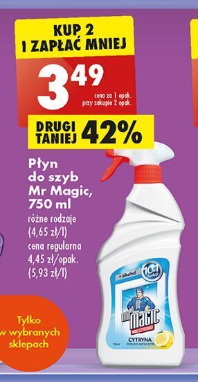 Biedronka Płyn do szyb cytryna mr magic oferta