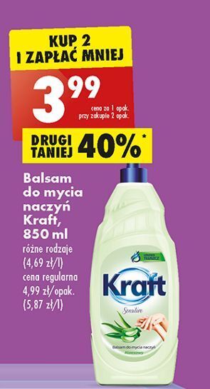 Biedronka Płyn do mycia naczyń aleosowy kraft oferta