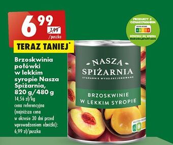 Biedronka Brzoskwinie w syropie nasza spiżarnia oferta