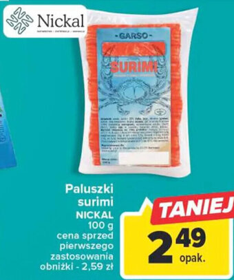 Carrefour Market Nickal Paluszki surimi 100g oferta