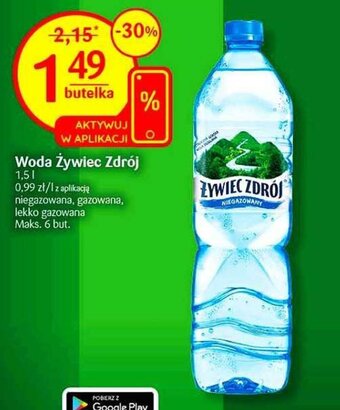 Delikatesy Centrum Woda Żywiec Zdrój 1,5l oferta