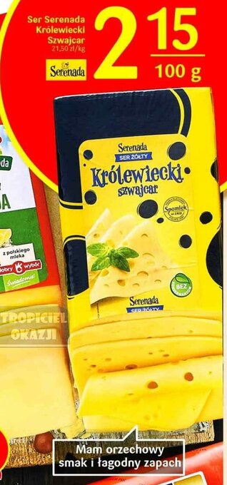 Delikatesy Centrum Ser Serenada Królewiecki Szwajcar 100g oferta