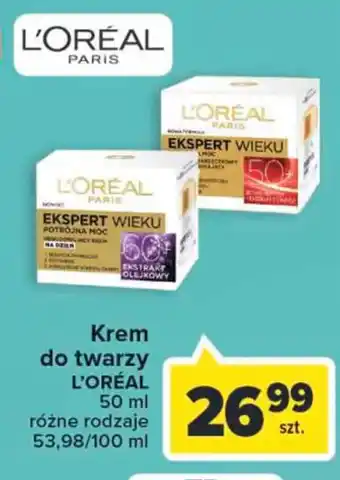 Carrefour L'Oreal Krem do twarzy 50ml, różne rodzaje oferta