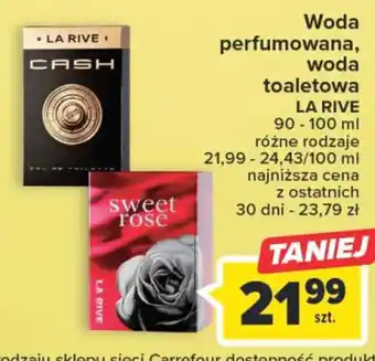 Carrefour LA Rive Woda perfumowana, woda toaletowa 90-100ml, różne rodzaje oferta