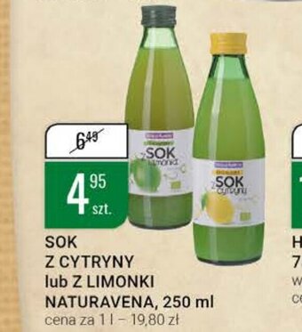 bi1 Sok z cytryny lub z limonki Naturavena 250ml oferta