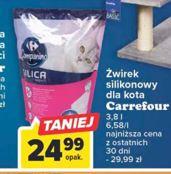 Carrefour Carrefour Żwirek silikonowy dla kota 3,8l oferta