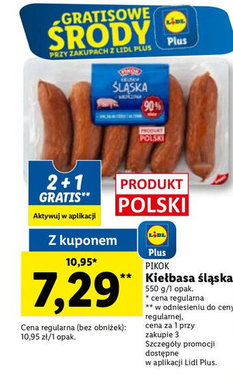 Lidl Pikok Kiełbasa śląska 550g/opak. oferta