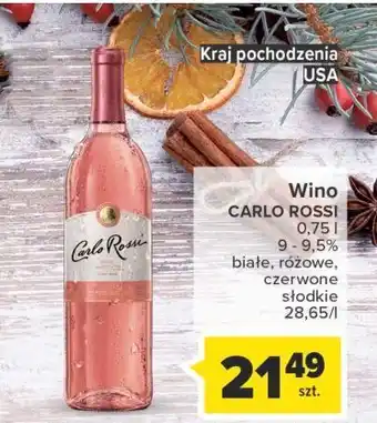 Carrefour Wino carlo rossi moscato sweet oferta