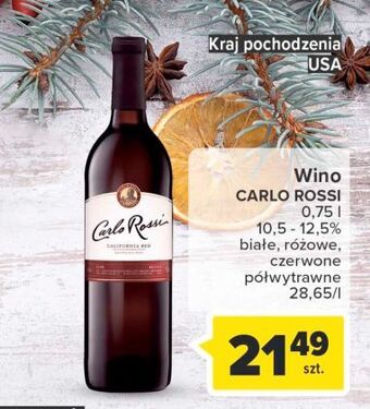 Carrefour Wino carlo rossi california red oferta