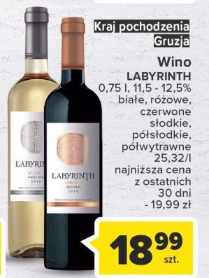Carrefour Wino półwytrawne labyrinth rose oferta