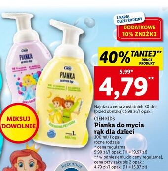 Lidl Pianka do mycia rąk guma balonowa cien kids oferta