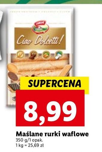 Lidl Rurki maślane waflowe lumar oferta