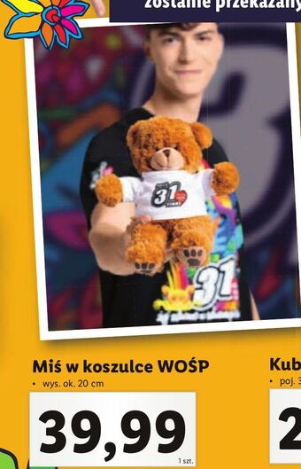Lidl Miś w koszulce wośp 20 cm oferta