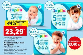 Lidl Pieluszki midi 3 lupilu soft & dry oferta