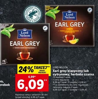 Lidl Herbata earl grey lord nelson oferta