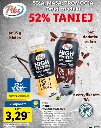 Lidl Napój czekoladowy pilos high protein oferta