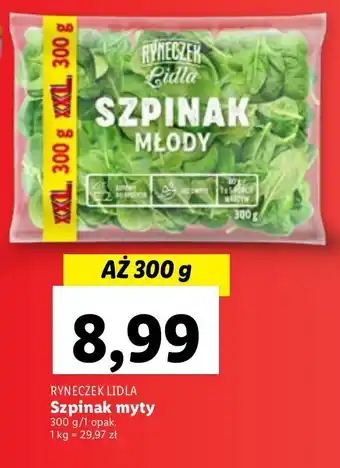 Lidl Szpinak młody ryneczek lidla oferta