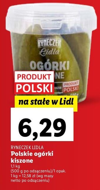 Lidl Ogorki kiszone ryneczek lidla oferta