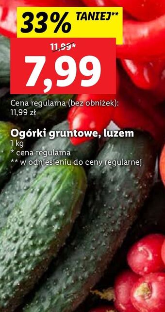Lidl Ogórki gruntowe oferta