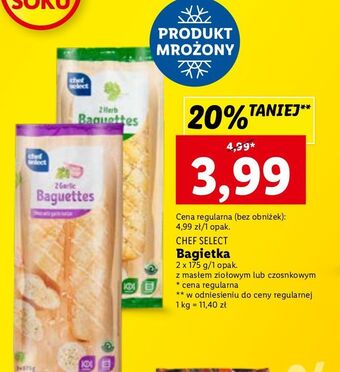 Lidl Bagietka do odpieku z ziołami chef select oferta