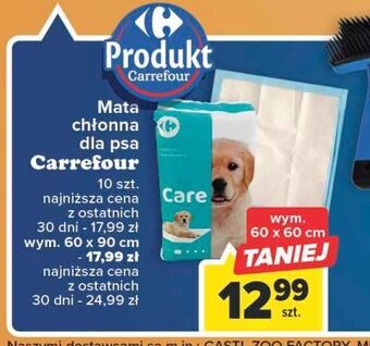 Carrefour Mata chłonna dla zwierząt 60 x cm carrefour oferta