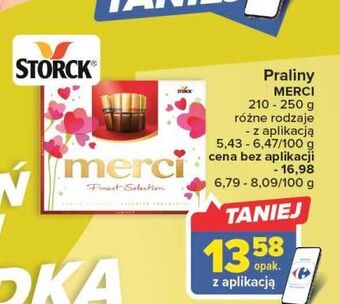 Carrefour Bombonierka czerwona storck merci oferta