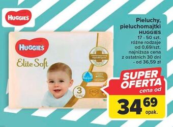 Carrefour Pieluchy 3 huggies elite soft oferta