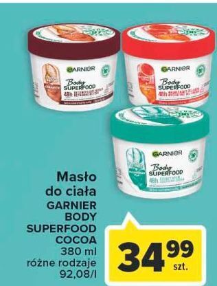 Carrefour Masło kakaowe do ciała garnier body superfood oferta