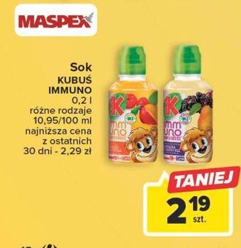 Carrefour Napój malika-dzika róża-acerola kubuś immuno odporność oferta
