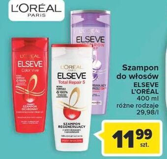 Carrefour Szampon do włosów ochronny l'oreal elseve color-vive oferta